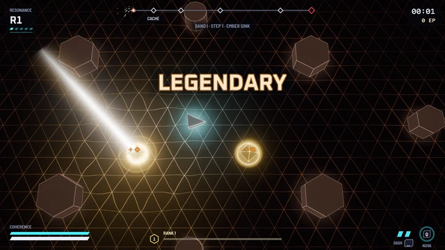 Ein legendärer Fund: Ein goldener Lichtstrahl steigt aus dem Kristall, der Blitz nennt seine Rarität.